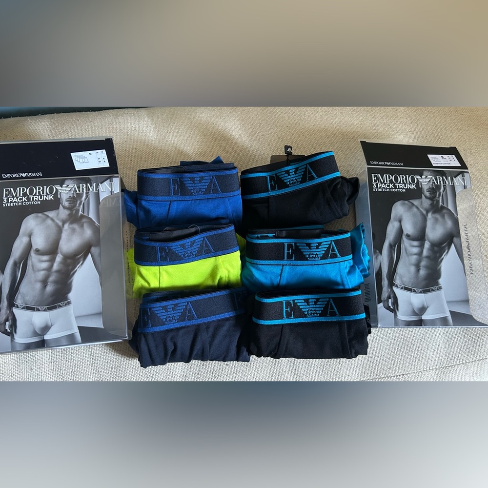Emporio Armani Boxer Briefs - Blue, Black, and Yellow